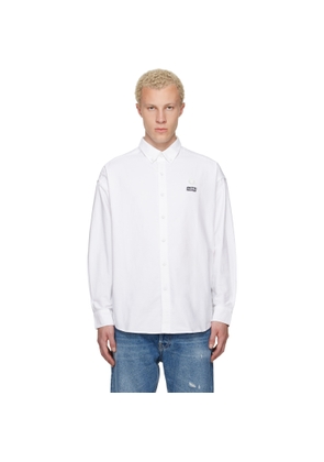 AAPE by A Bathing Ape White 'AAPENOW' Moonface Logo Long Sleeve Shirt