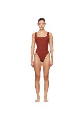 Hunza G Burgundy Square Neck Swimsuit