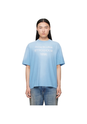 Acne Studios Blue Sprayed Logo T-shirt