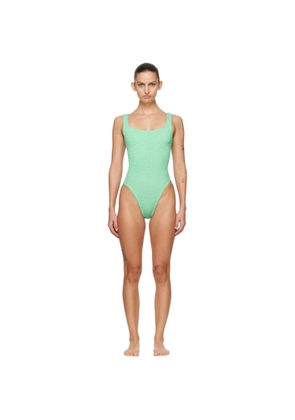 Hunza G Green Square Neck Swimsuit
