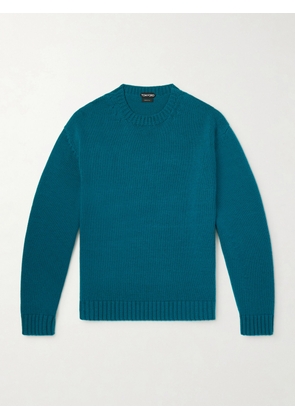 TOM FORD - Wool and Cashmere-Blend Sweater - Men - Green - IT 46