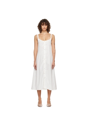 Fruity Booty White Broderie Midi Dress