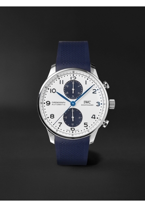 IWC Schaffhausen - Portugieser Automatic Chronograph 41mm Stainless Steel and Rubber Watch, Ref. No. IW371620 - Men - White