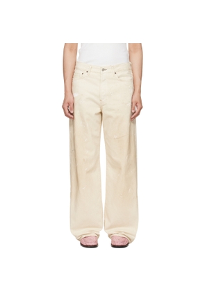 Acne Studios Off-White 1981 U Trafalgar Leather Jeans