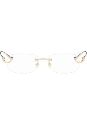 Cartier Gold Rimless Panther Glasses