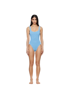 Hunza G Blue Square Neck Swimsuit