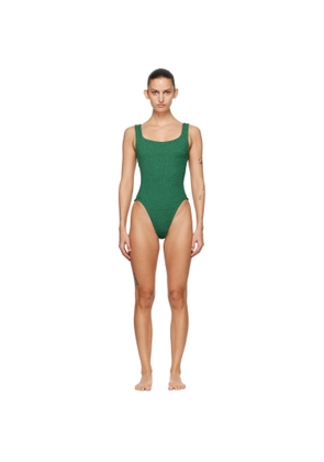 Hunza G Green Square Neck Swimsuit