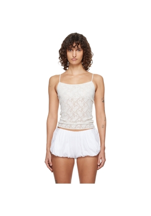 Fruity Booty Off-White Lace Tank Top