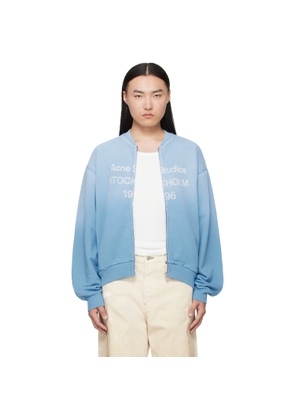 Acne Studios Blue Washed Zip-Up Sweater