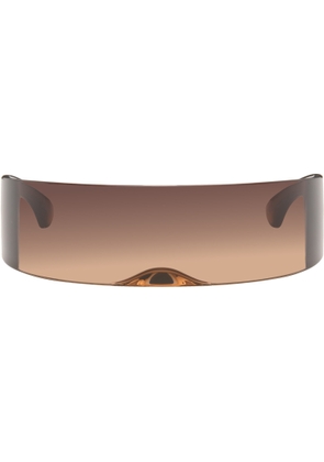 MM6 Maison Margiela SSENSE Exclusive Brown Shield Sunglasses