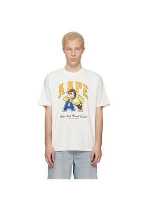 AAPE by A Bathing Ape Off-White Graphic 'AAPE' T-shirt