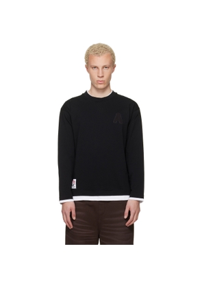 AAPE by A Bathing Ape Black 'A' Long Sleeve T-shirt