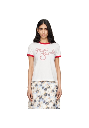 Marc Jacobs Off-White 'Marc' Logo Ringer Femme T-shirt