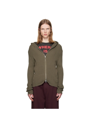 Silas Khaki Knit Hoodie