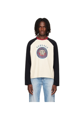 Versace White & Black Printed Cotton-Jersey Regular T-shirt