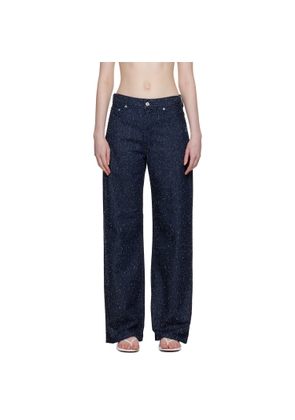 JACQUEMUS Navy 'The wide de-Nîmes' Jeans