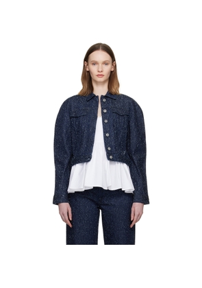JACQUEMUS Navy 'The Ovalo de-Nîmes' Denim Jacket