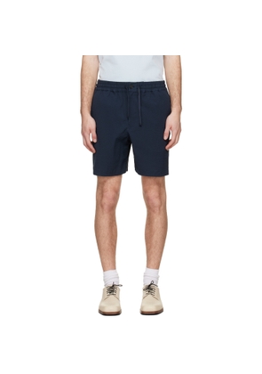 Maison Kitsuné Navy Elasticated Shorts