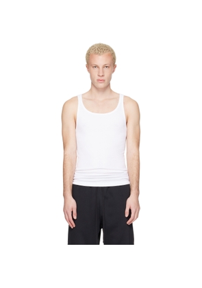 SKIMS Three-Pack White SKIMS Cotton Rib Tank Tops