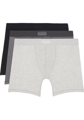 SKIMS Three-Pack Gray SKIMS Cotton 5 Boxer Briefs
