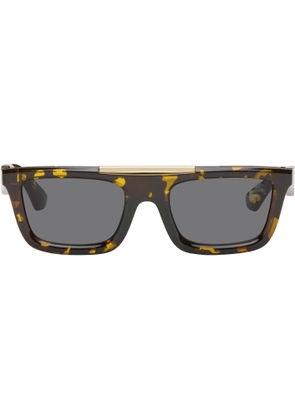 Burberry Brown & Yellow Classic Rectangular Sunglasses