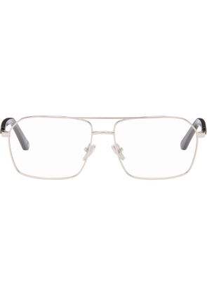 Balenciaga Silver Aviator Glasses