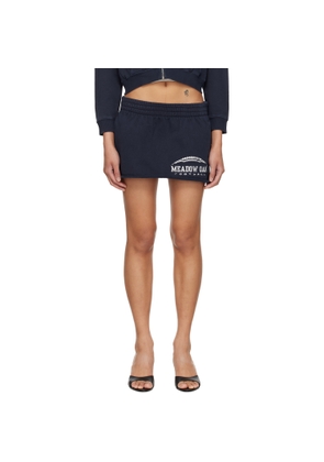 SKIMS Navy Boyfriend Fleece Miniskirt