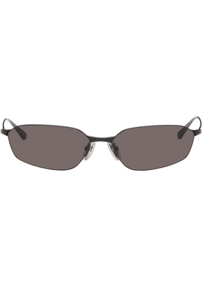 Balenciaga Black Engraved-Logo Sunglasses