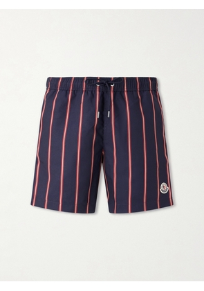 Moncler - Straight-Leg Mid-Length Striped Swim Shorts - Men - Blue - S
