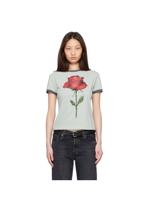 Acne Studios Gray Graphic Rose T-shirt