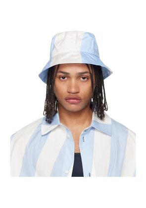 JACQUEMUS Blue & Off-White 'The Baluchon' Bucket Hat