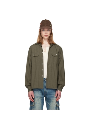 Silas Khaki Dry Cotton Safari Shirt