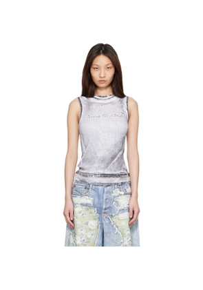 Acne Studios Black & White Layered Logo Tank Top