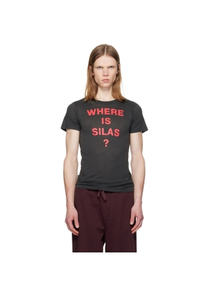 Silas Black Slogan T-shirt