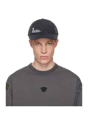 AAPE by A Bathing Ape Black Distressed Logo Cap