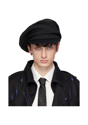 YOHJI YAMAMOTO Black Gabardine Darts Casquette Cap