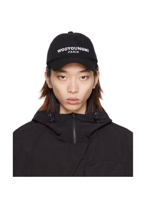 WOOYOUNGMI Black Embroidered Ball Cap