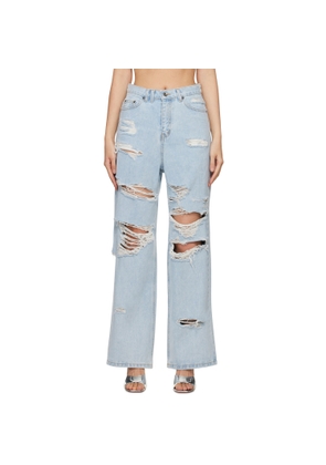 lesugiatelier Blue Distressed Jeans