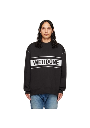 We11done Black Reflective Sweatshirt
