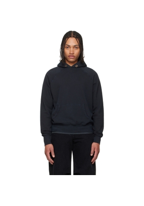 Les Tien Black French Terry Classic Raglan Hoodie