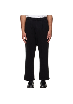 Les Tien Black French Terry Suit Trousers