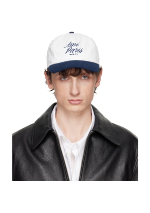 AMI Paris Navy & White Bicolor Cotton 'Ami Paris' Cap