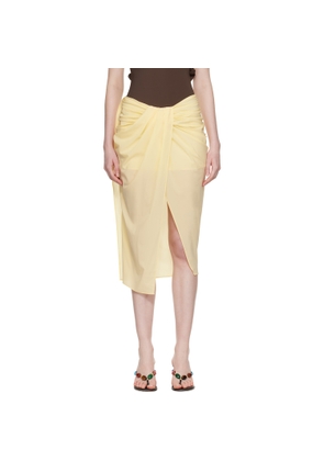 JACQUEMUS Yellow Plage 'The Paréo' Midi Skirt