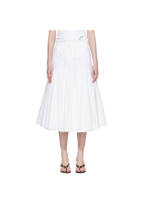 JACQUEMUS White Plage 'The Agave' Midi Skirt