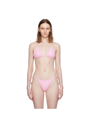 JACQUEMUS Pink 'The Triangle' Bikini Top
