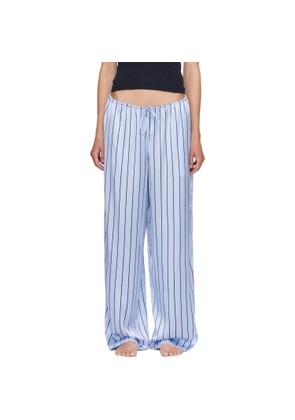 SKIMS Blue Woven Shine Lace Lounge Pants