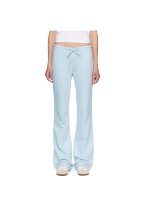 SKIMS Blue Drapey French Terry Straight Leg Lounge Pants