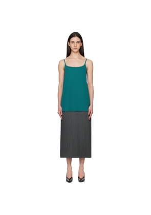 ALAÏA Blue & Gray Fringed Slip Minidress