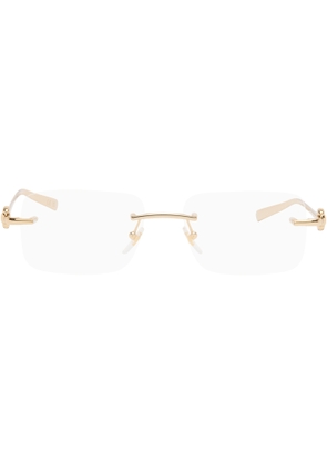 Gucci Gold Horsebit Top Bar Glasses