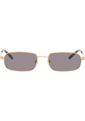 Gucci Gold Rectangular Sunglasses
